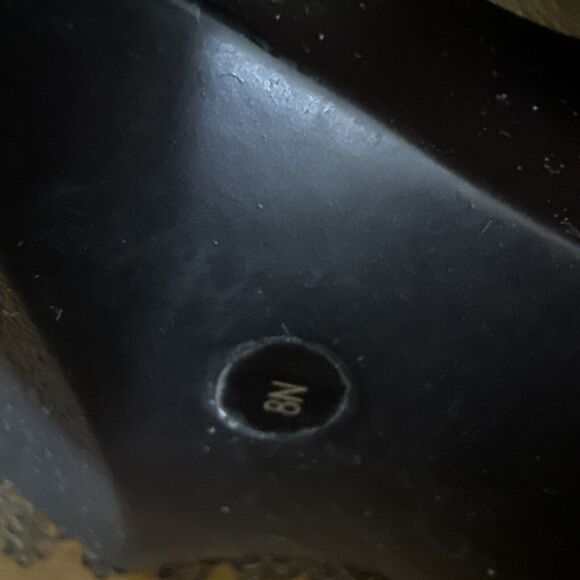 Y2K Enzo Angiolini Womens Gold Brown Leather Chunky Heel Platform Sandals Size 8 - Picture 8 of 8